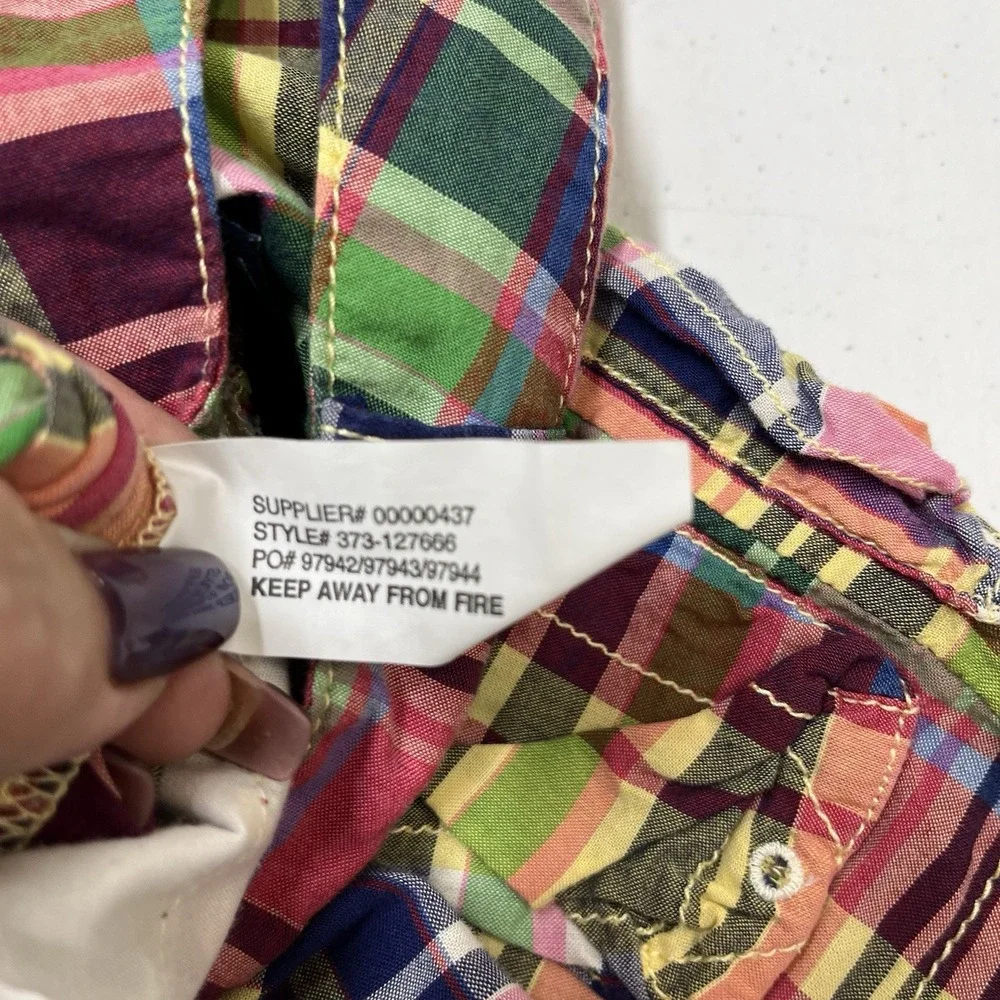 Ralph Lauren Skirt Madras Plaid Mini Girls 16 Preppy Scholl Country Club